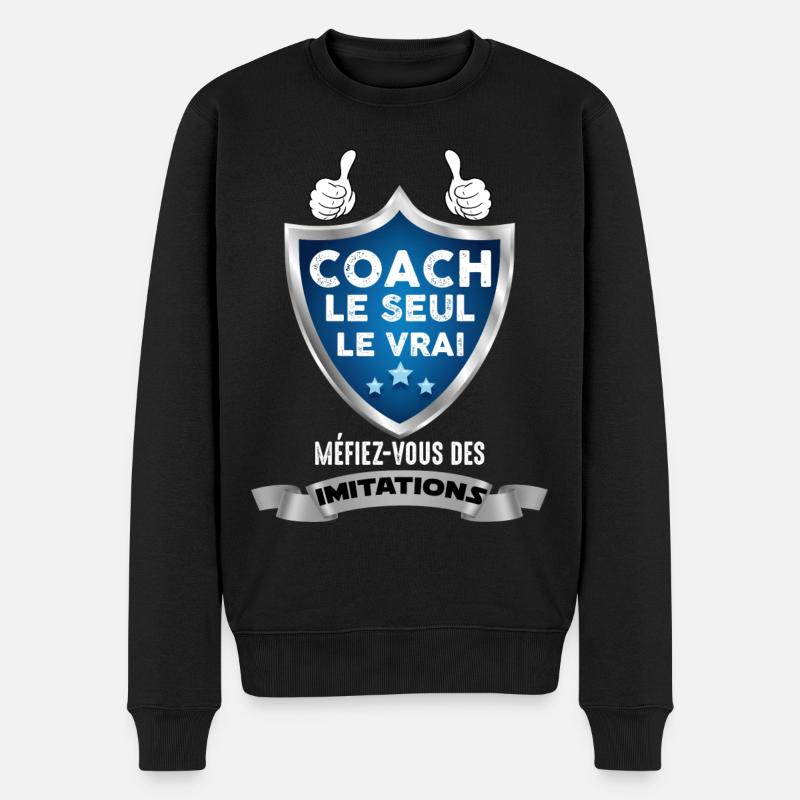 Coach humour drole pour mon coach préféré - Pull Premium bio Homme - noir