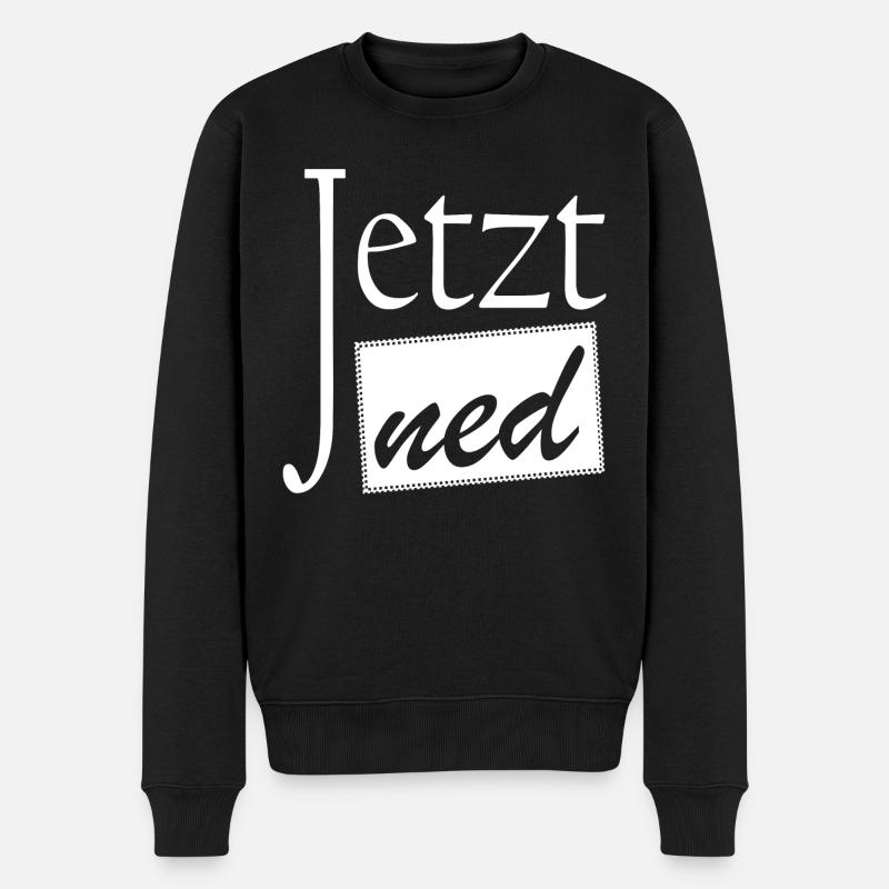 Jetzt ned Dialekt Wien Österreich - Männer Premium Bio Pullover - Schwarz