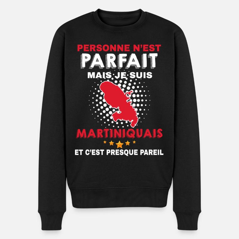 Martinique Humour citation - Pull Premium bio Homme - noir
