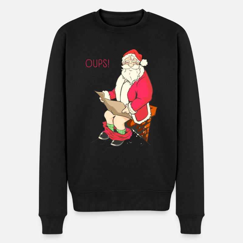 Père Noel Caca Cheminée - Pull Premium bio Homme - noir