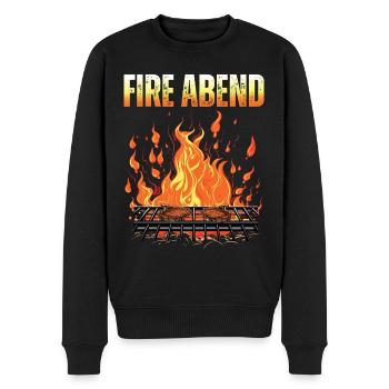 Grillmeister BBQ Feierabend Holzkohle Grillkönig - Männer Premium Bio Pullover - Schwarz - Vorne - Nico (187cm)