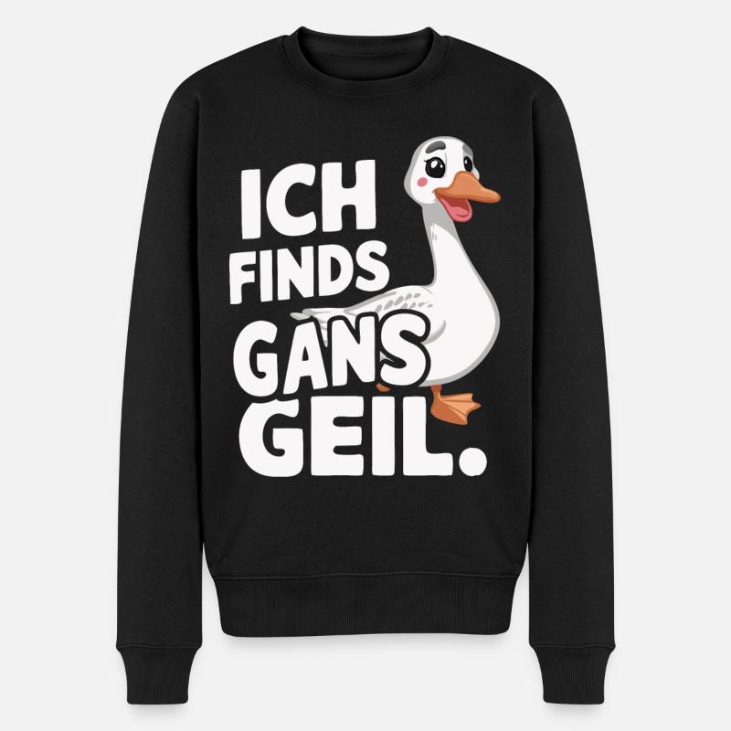 Ferme d’animaux d’oies d’oie - Pull Premium bio Homme - noir