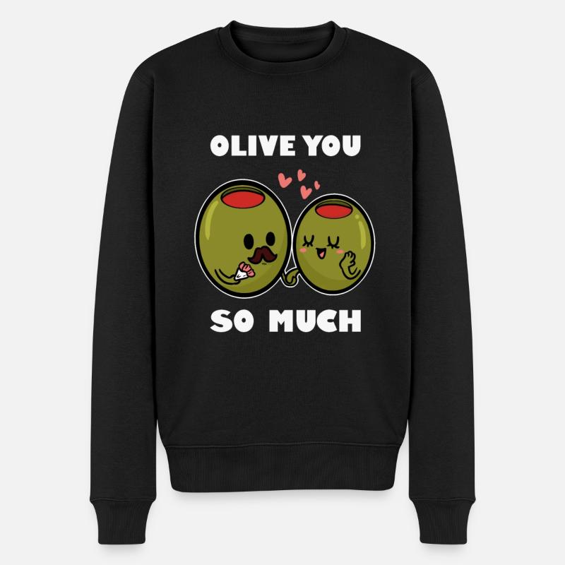 Cadeau olives - Pull Premium bio Homme - noir