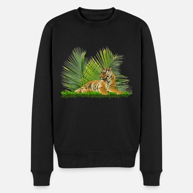 tigre - Pull Premium bio Homme - noir