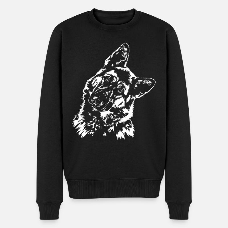 DEUTSCHER SCHÄFERHUND IGP Wilsigns Hunde Hund - Männer Premium Bio Pullover - Schwarz