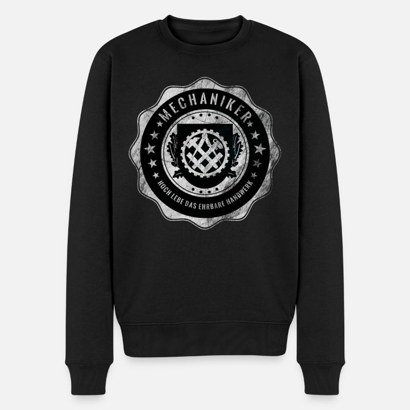 Mechaniker, Handwerkswappen - Männer Premium Bio Pullover - Schwarz