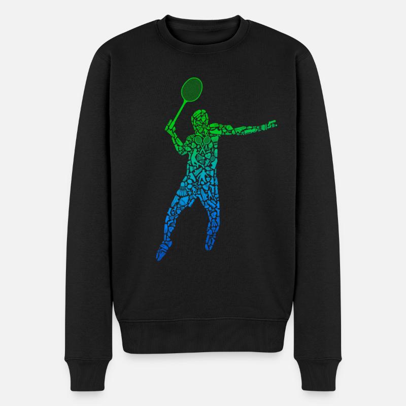 Badminton Joueurs de badminton Badminton Enfants - Pull Premium bio Homme - noir