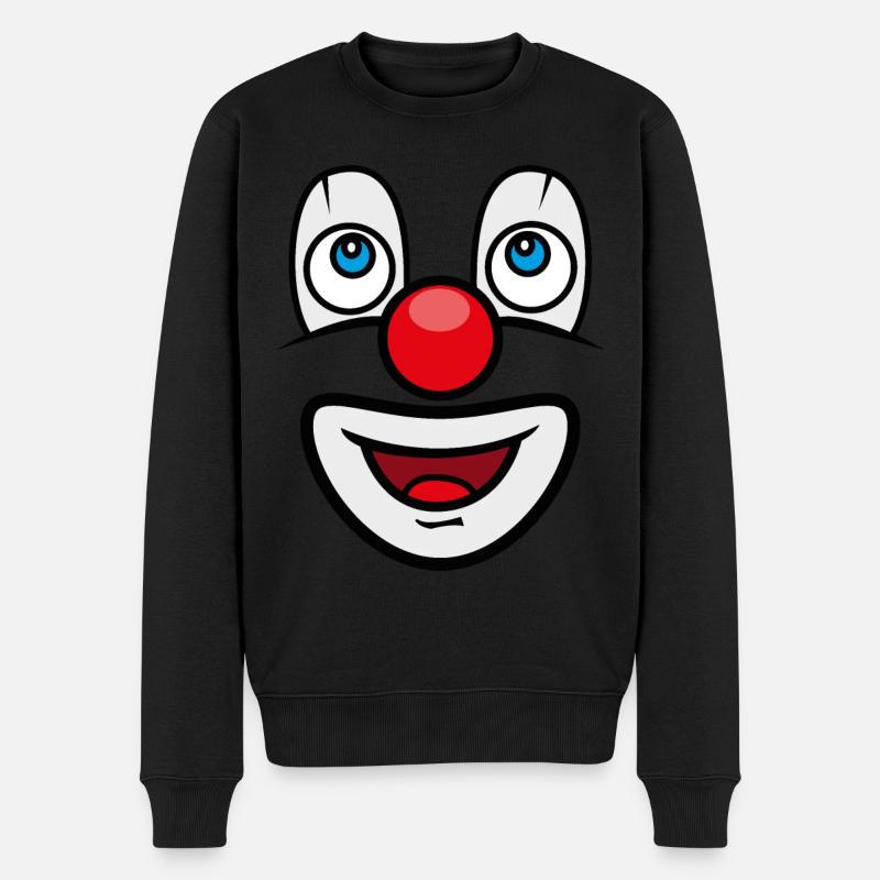 Karnevalskostüm Fasching Kostüm Lustige Clown - Männer Premium Bio Pullover - Schwarz