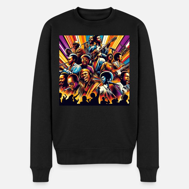 Afro Style Soul, Harmonie Électrique - Pull Premium bio Homme - noir