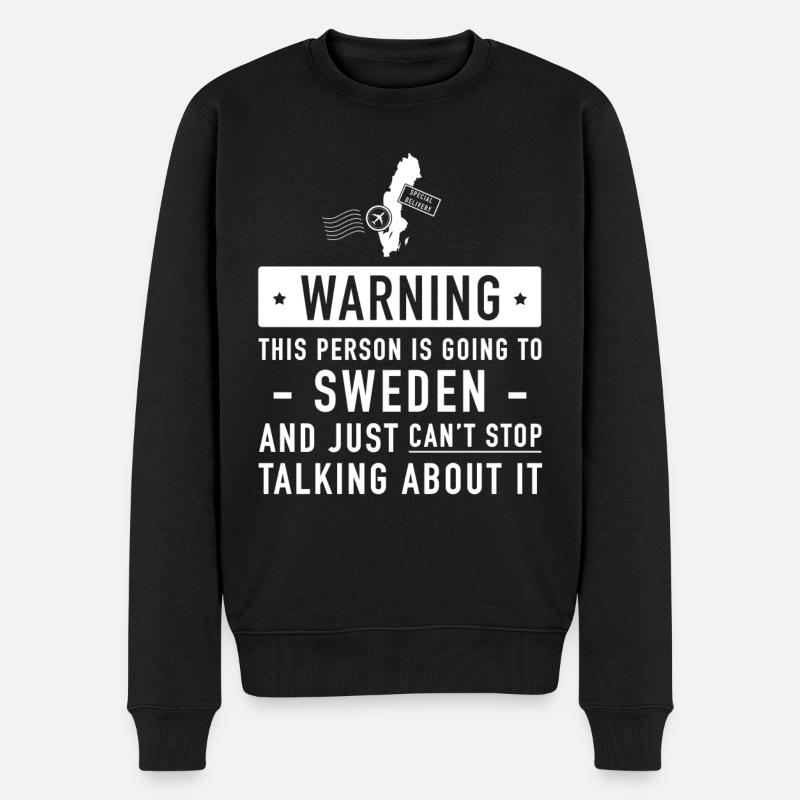 Schweden Typisches Feriengeschenk - Männer Premium Bio Pullover - Schwarz