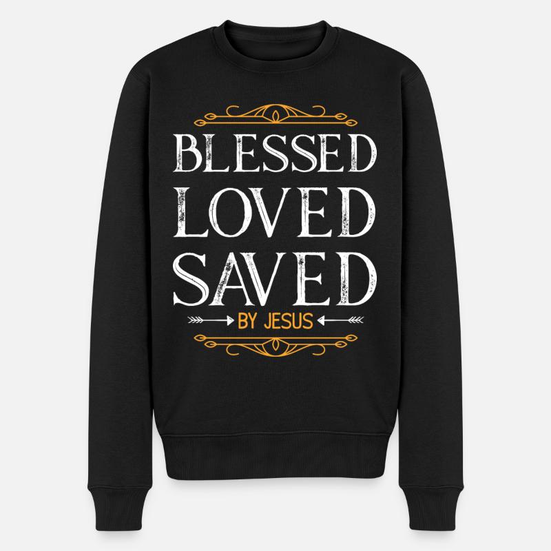 segen bibel liebe - Männer Premium Bio Pullover - Schwarz