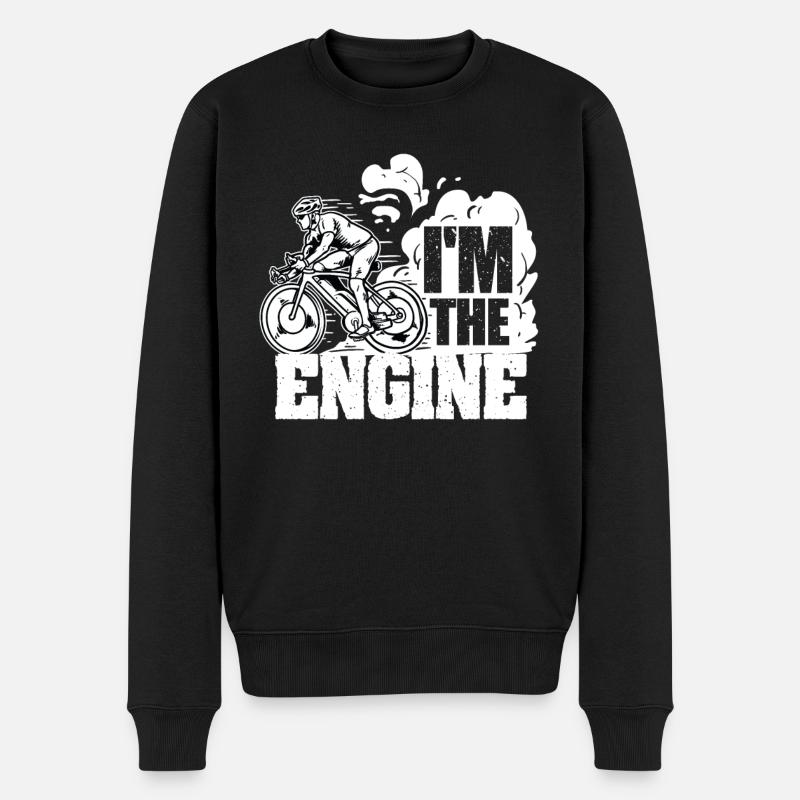 I'm the engine - Männer Premium Bio Pullover - Schwarz