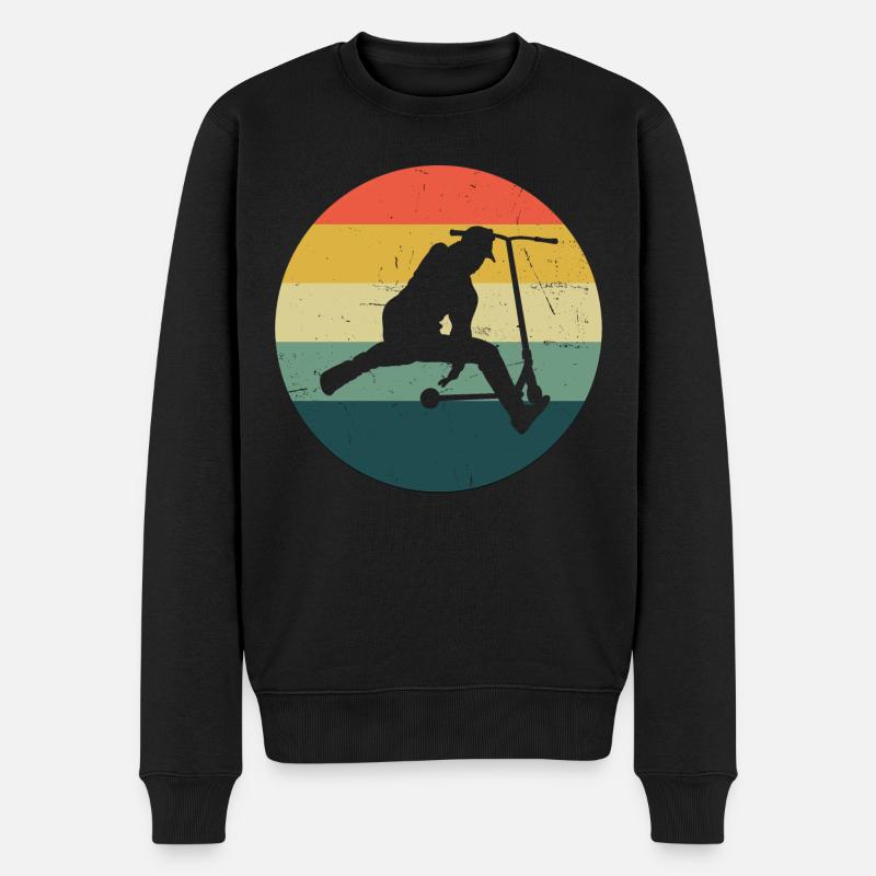 Scooter Scooter Stunt Stunt Scooter Stunt Roller - Männer Premium Bio Pullover - Schwarz