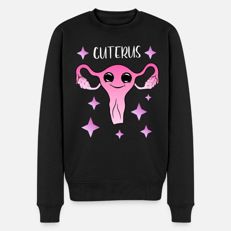 mignon utérus cuterus féminisme - Pull Premium bio Homme - noir