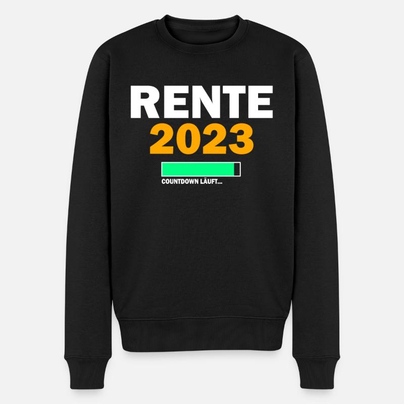 Rente 2023 Countdown Renteneintritt Ruhestand - Männer Premium Bio Pullover - Schwarz