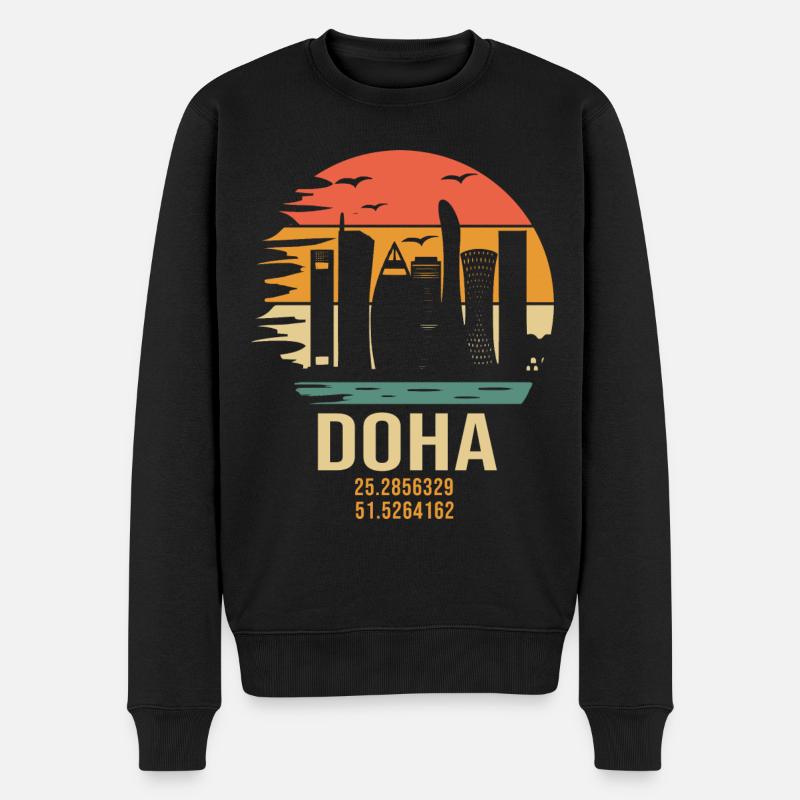Katar Doha Doha Katar - Männer Premium Bio Pullover - Schwarz