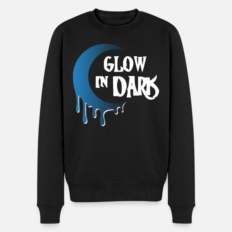 Glow in Dark - Männer Premium Bio Pullover - Schwarz