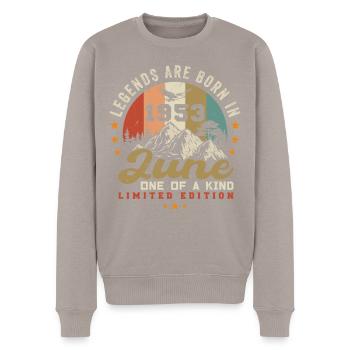June 1953 Anniversary Juni 1953 Juni - Men's Premium Organic Jumper - taupe - Front - Nico (187cm)