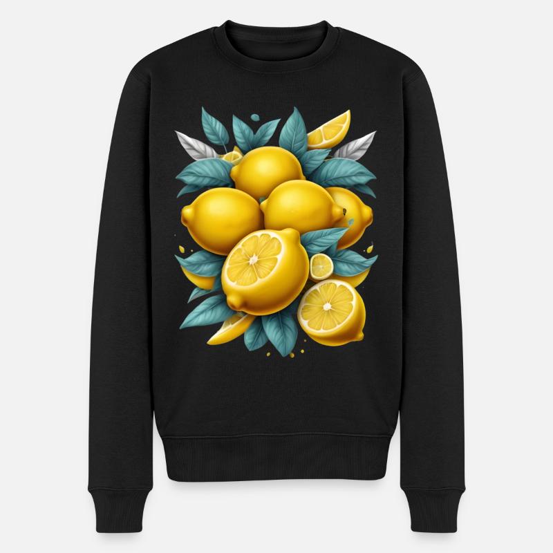 Citrons - Pull Premium bio Homme - noir