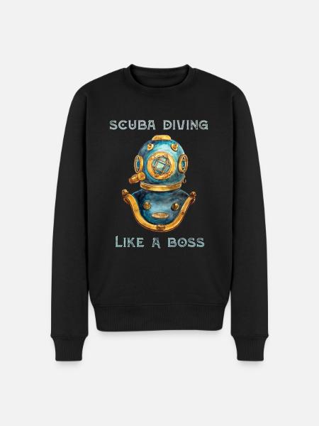 Scuba Diving Like A Boss - Men's Premium Organic Jumper - black