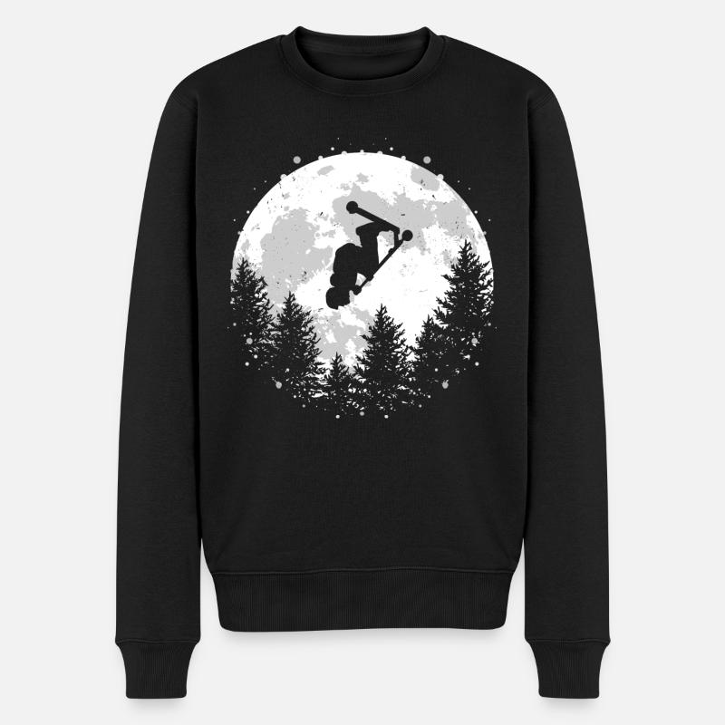 Stunt Scooter Tretroller Stuntscooter Geschenk - Männer Premium Bio Pullover - Schwarz