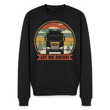 Laissez-moi conduire un chauffeur de camion - Pull Premium bio Homme - noir - Devant - Nico (187cm)