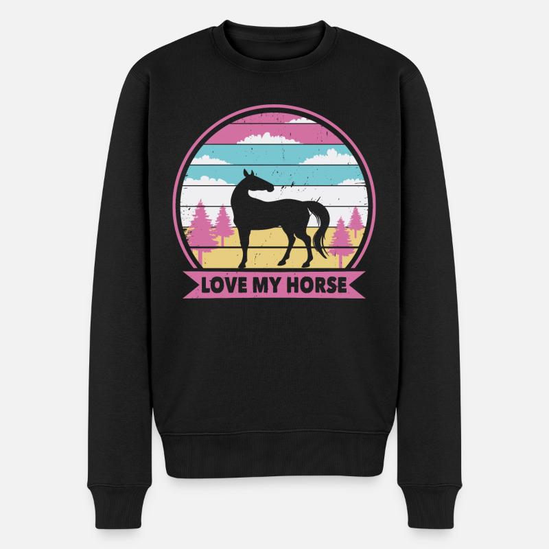 J’aime mon cheval - Pull Premium bio Homme - noir
