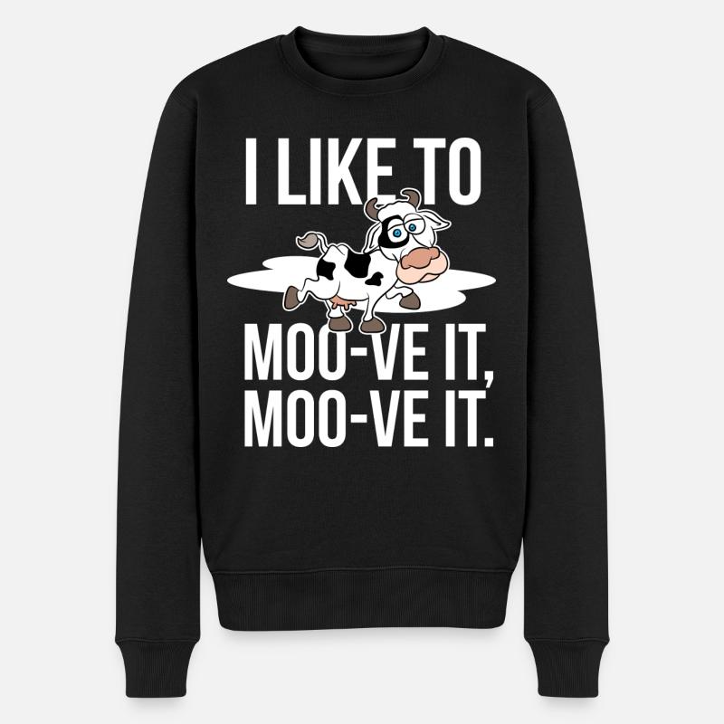 Kühe, die ich gerne moove es Cow Lover Geschenk Geburtstag - Männer Premium Bio Pullover - Schwarz