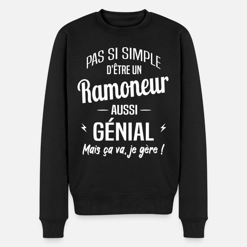 Ramoneur - Pull Premium bio Homme - noir