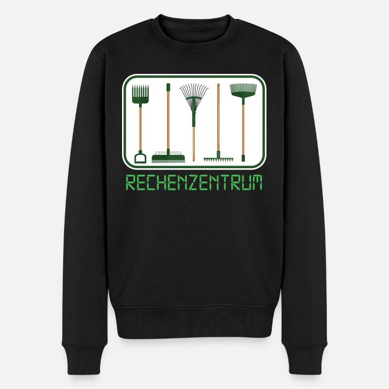 garten kleingarten biobauer rechenzentrum gärtner - Männer Premium Bio Pullover - Schwarz