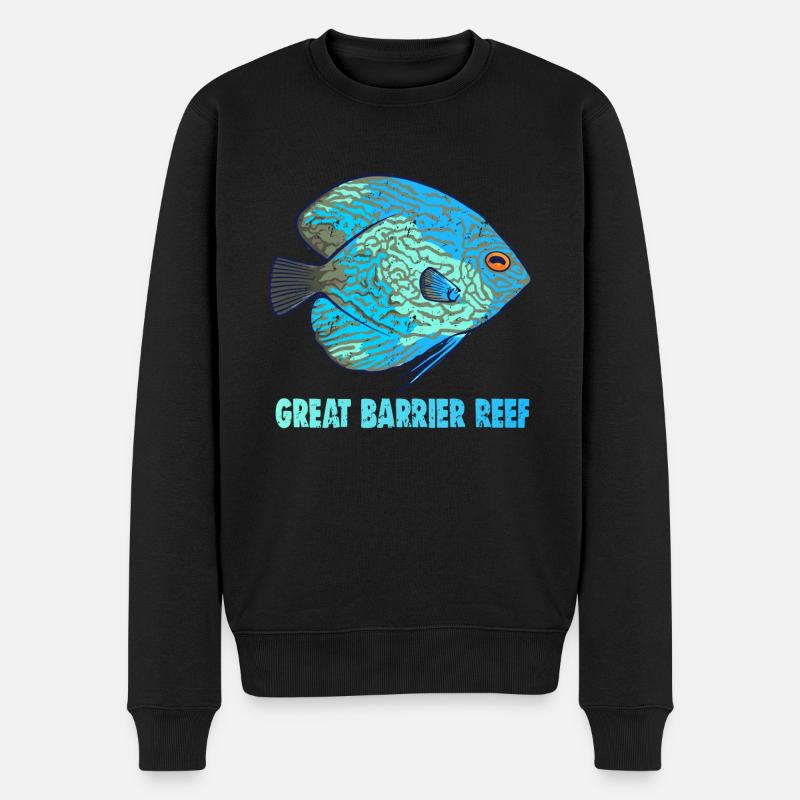 GREAT BARRIER REEF - Männer Premium Bio Pullover - Schwarz