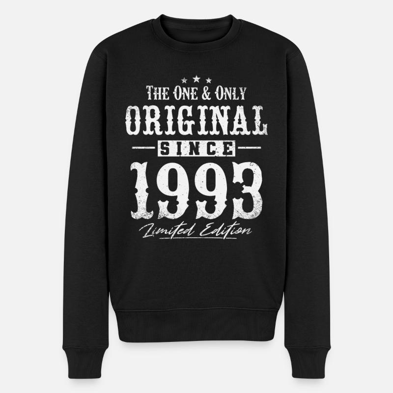Original seit 1993 - Männer Premium Bio Pullover - Schwarz
