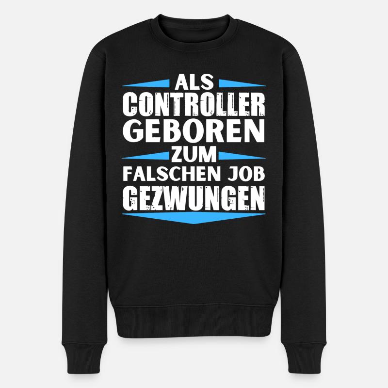 Controller im falschen Job gelandet - Männer Premium Bio Pullover - Schwarz