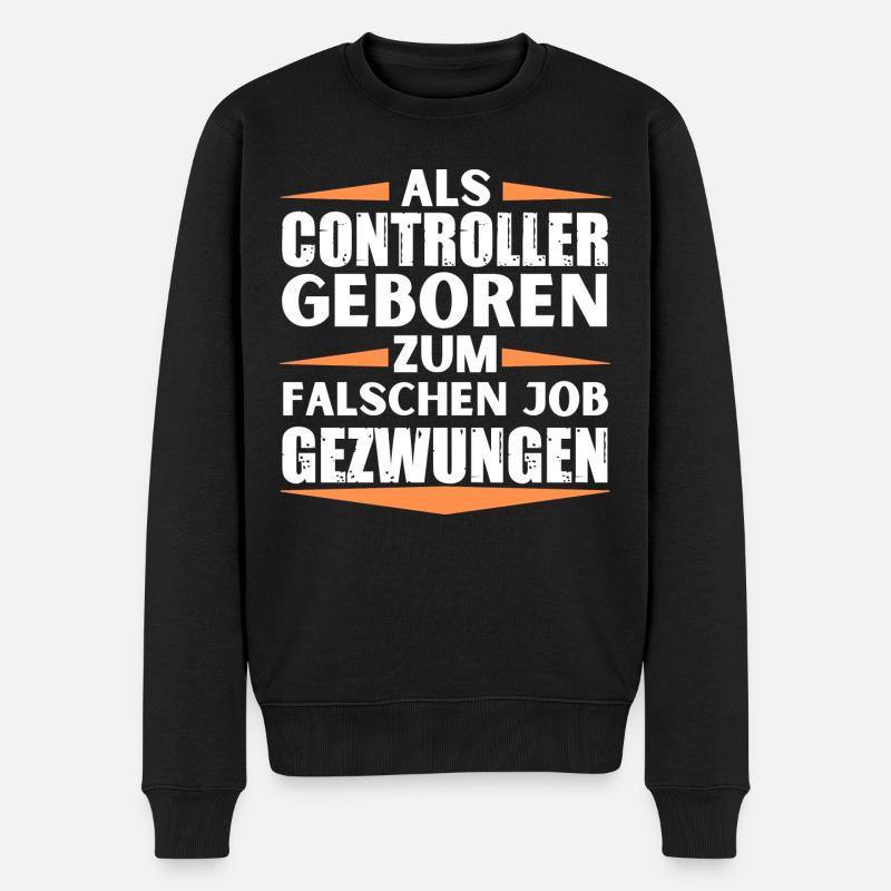 Controller im falschen Job gelandet - Männer Premium Bio Pullover - Schwarz