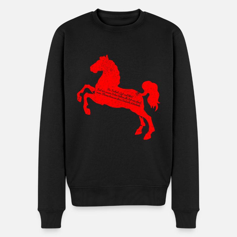 Niedersachsen Hymne Freiheit Und Eiche Wappen - Männer Premium Bio Pullover - Schwarz