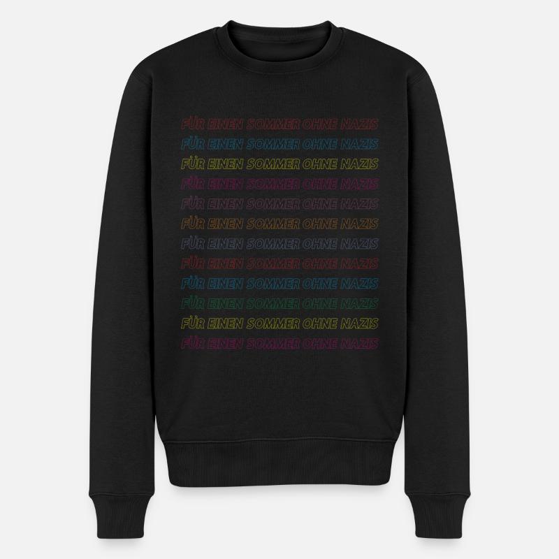 Für einen Sommer ohne Nazis - Männer Premium Bio Pullover - Schwarz