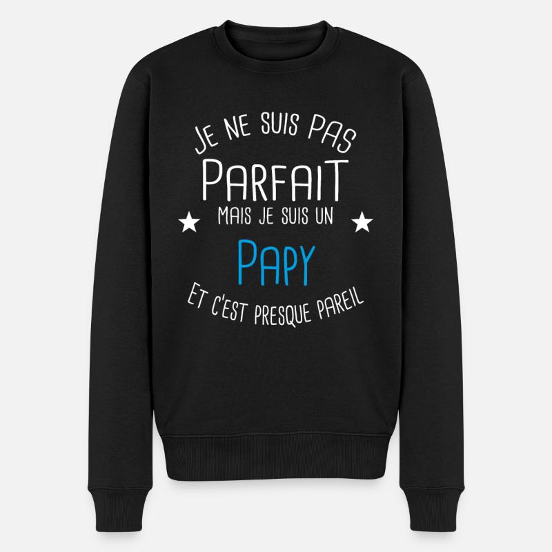 Papy - Pull Premium bio Homme - noir