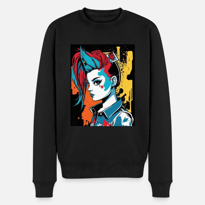 Fille rebelle - Pull Premium bio Homme - noir