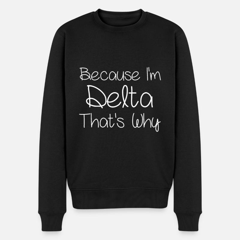 DELTA Anniversaire personnalisé amusant - Pull Premium bio Homme - noir