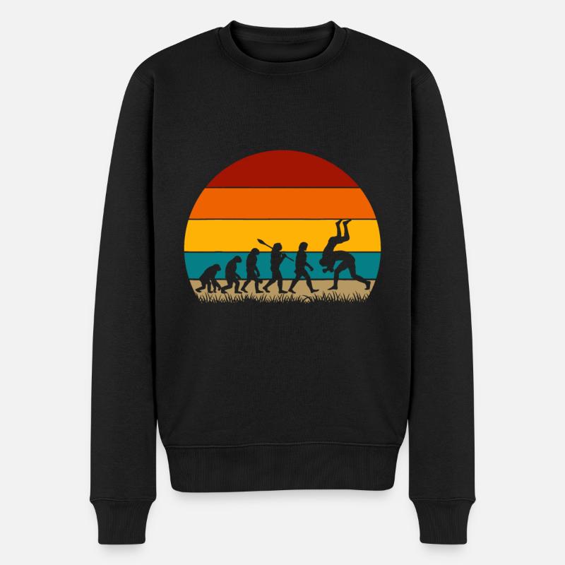 Retro Evolution Wrestling - Pull Premium bio Homme - noir