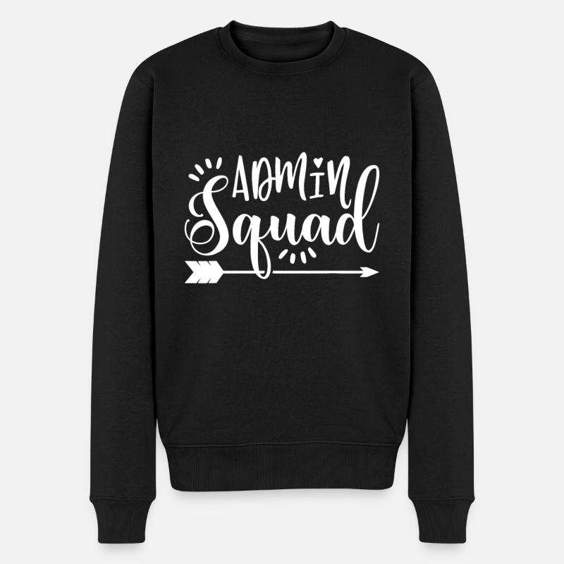 Schul-Admin-Geschenk-Admin-Squad - Männer Premium Bio Pullover - Schwarz