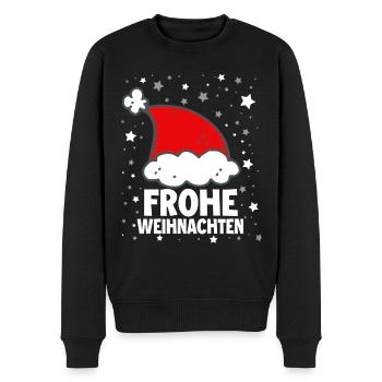 Frohe Weinachten Weihnachtsmütze - Männer Premium Bio Pullover - Schwarz - Vorne - Nico (187cm)