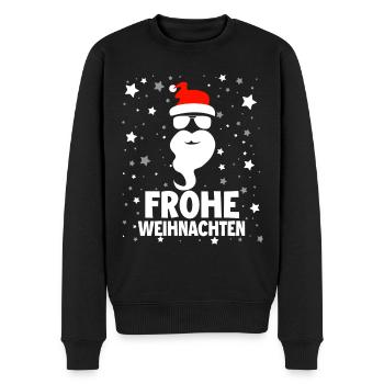 Frohe Weinachten - Männer Premium Bio Pullover - Schwarz - Vorne - Nico (187cm)