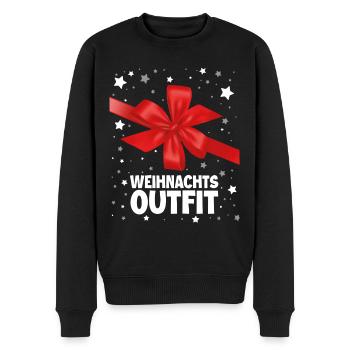 Weihnachts Outfit - Männer Premium Bio Pullover - Schwarz - Vorne - Nico (187cm)