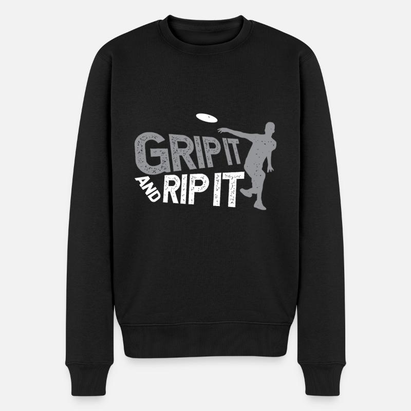 Frisbee Disc Golf - Men's Premium Organic Jumper - black