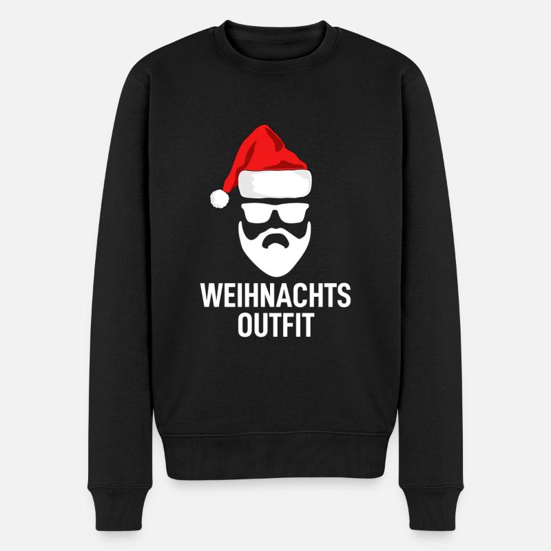Weihnachts Outfit - Männer Premium Bio Pullover - Schwarz