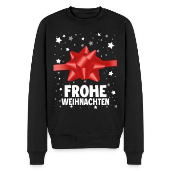 Frohe Weinachten - Männer Premium Bio Pullover - Schwarz - Vorne - Nico (187cm)