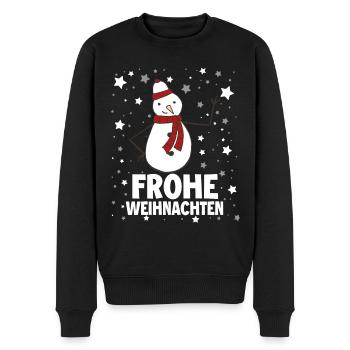 Frohe Weinachten - Männer Premium Bio Pullover - Schwarz - Vorne - Nico (187cm)