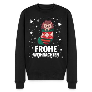 Frohe Weinachten - Männer Premium Bio Pullover - Schwarz - Vorne - Nico (187cm)