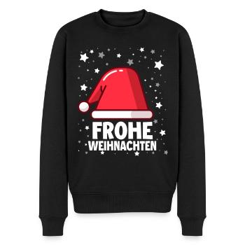 Frohe Weinachten - Männer Premium Bio Pullover - Schwarz - Vorne - Nico (187cm)